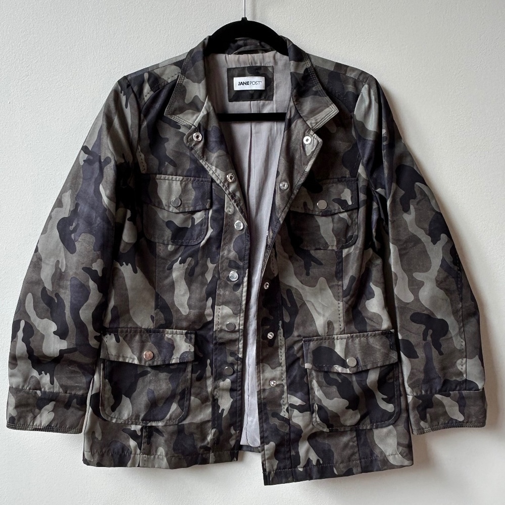 Jane Post Army Fatigue Nylon Jacket, S